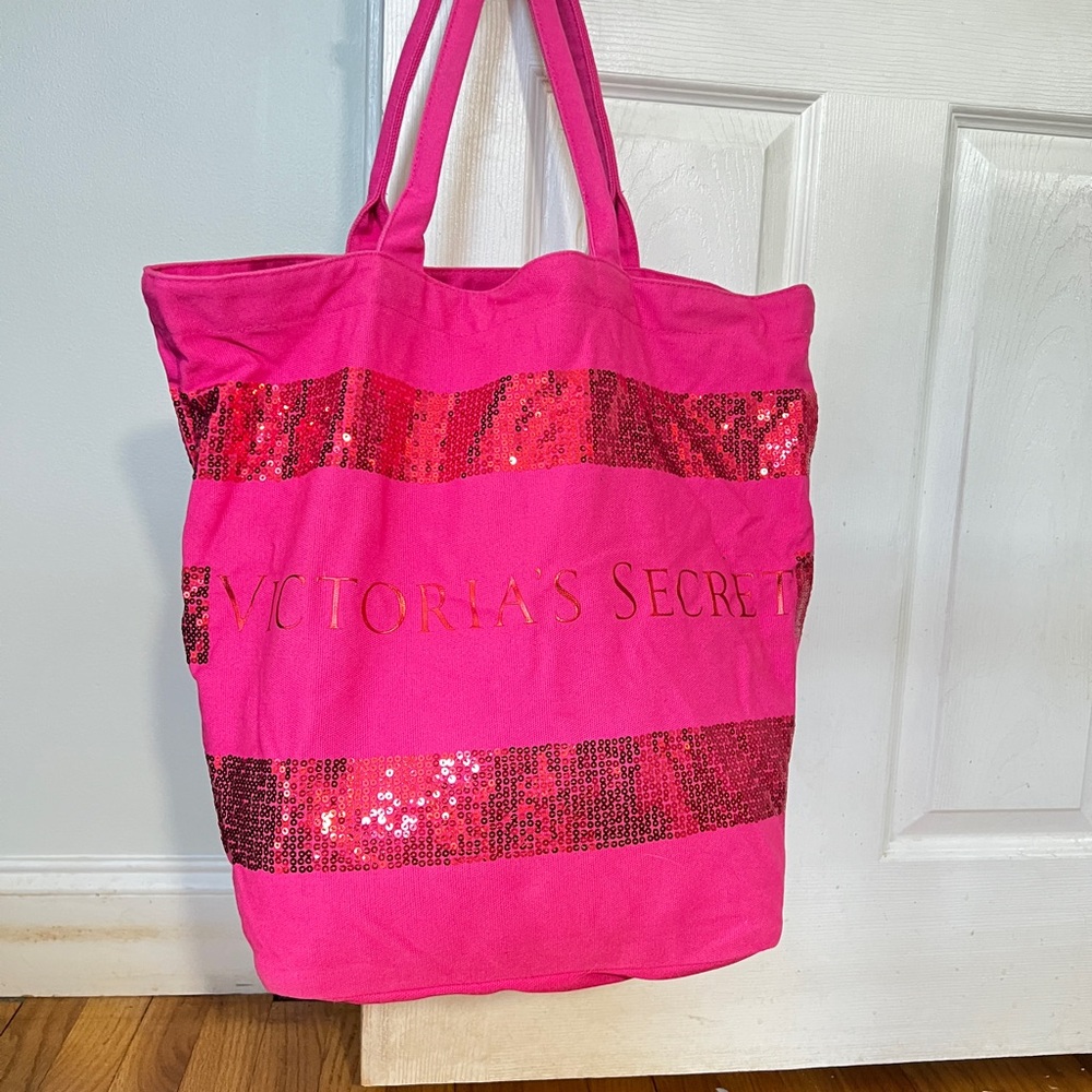 Victoria's Secret Pink Sequin Tote Bag